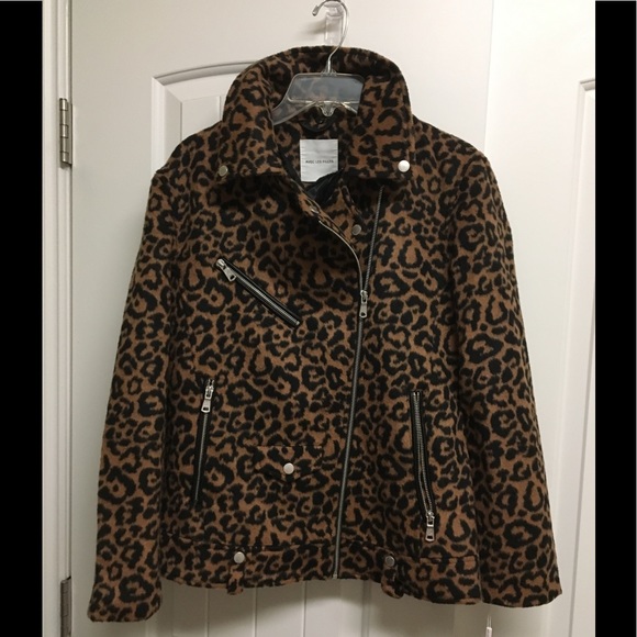 🎁NWT Avec Les Filles Leopard Wool Blend Coat S - Picture 3 of 9